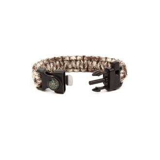 Paracord Hayatta Kalma Bilekliği - Kahve Bej Kamuflaj
