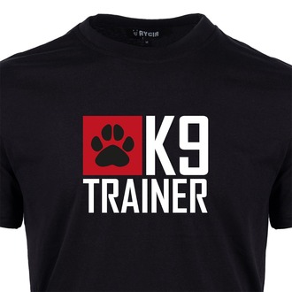 K9 Trainer Baskılı Tişört Siyah