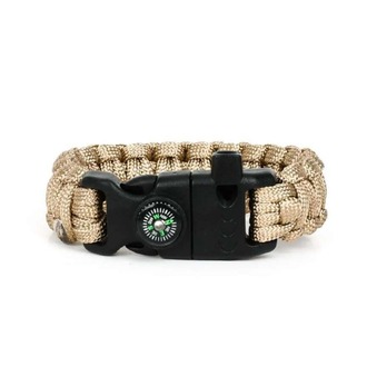 Paracord Hayatta Kalma Bilekliği - Çöl Rengi