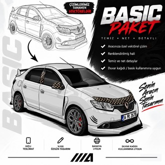 Özel Vektörel Araç Çizimi | BASIC