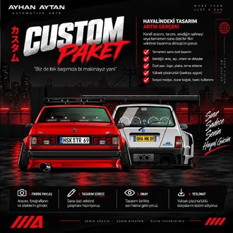 Özel Vektörel Araç Çizimi | CUSTOM