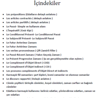 FRANSIZCA  DİLBİLGİSİ İLERİ SEVİYE 
