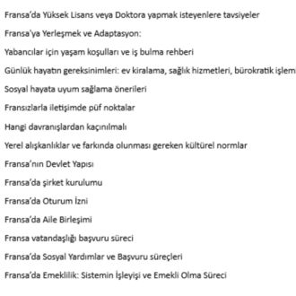 FRANSA REHBERİ