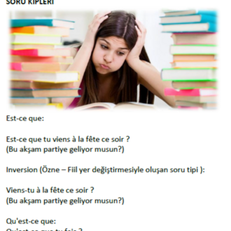 FRANSIZCA BAŞLANGIÇ SEVİYESİ DİLBİLGİSİ