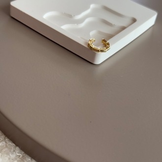 Çelik Gold Düz Earcuff 