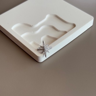 Çelik Silver Yıldız Earcuff