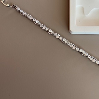 Çelik Silver Taşlı Dolanan Bileklik