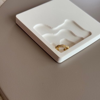 Çelik Gold Zirkon Taşlı Earcuff 