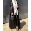 İpek Saten Omuzları Taşlı Abaya