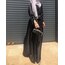 İpel Saten Kolları Taşlı abaya