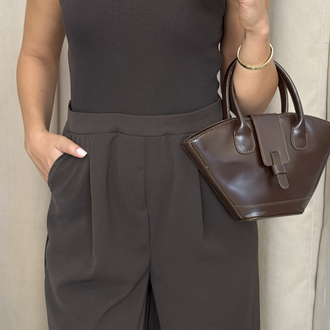 Kahve Palazzo Pantalon