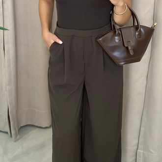 Kahve Palazzo Pantalon