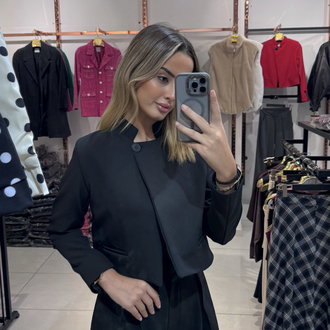 Tek düğmeli blazer ceket