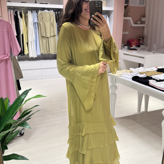 Hale Olive Elbise - İPEK