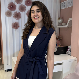 Lacivert Şerit Detaylı Yelekli Takım