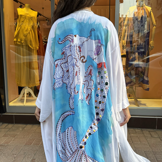 Deniz Kızı Viskon Kimono