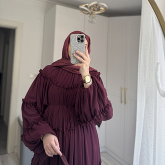 Bordo peri elbise