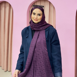 Mürdüm kutu desen şal