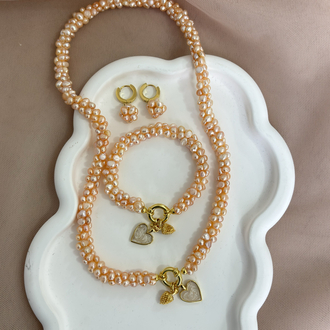 Gün batımı sarmaşık set (gümüş aparat )