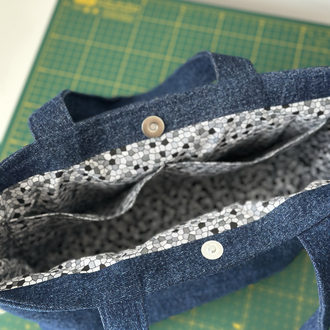 Denim kot tote bag
