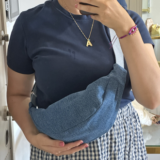 Denim moon bag