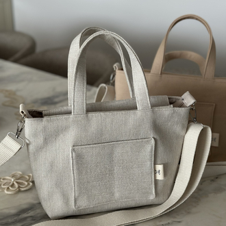 Bej tote bag