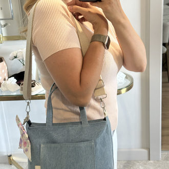 Denim tote bag