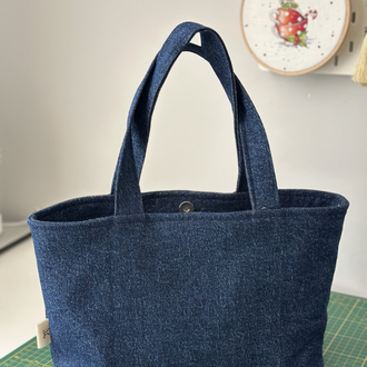 Denim kot tote bag