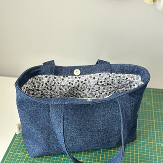 Denim kot tote bag