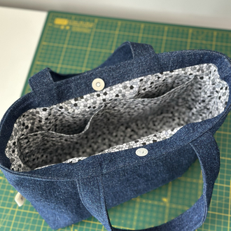 Denim kot tote bag