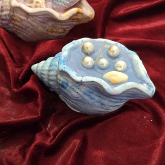 Mermaid Candle, deniz kabuğu obje (deniz kızı) ♀️