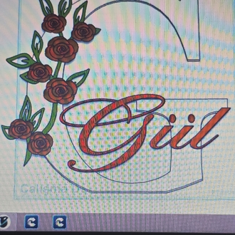 İsimli dekor Gül 