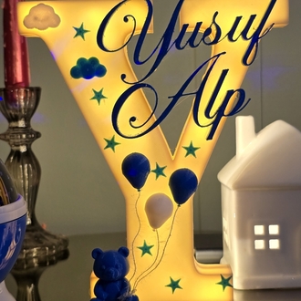 Ledli İsim Dekor - Yusuf Alp 