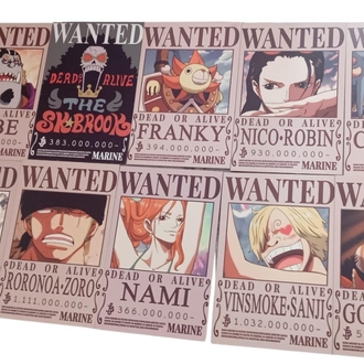 10'LU ONE PIECE BOUNTY MDF TABLO SETİ