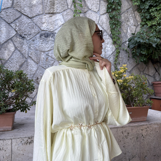 Oversize Çizgili Takım
