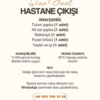 Yeni Doğan Bebek Seti – %100 Pamuk