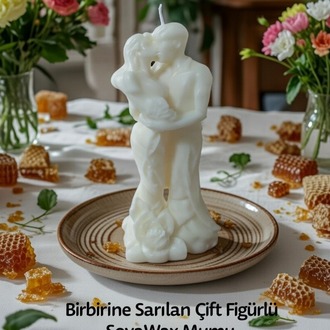 BİRBIRINE SARILMIS CIFT SOYAWAX MUMU