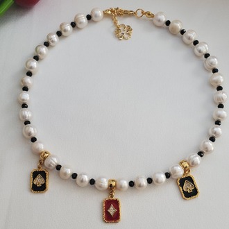 Fısıltı İnci ve Spinel Takı Seti