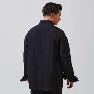 Babylon Oversize Keten Gömlek - Black