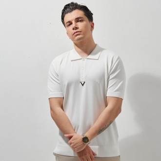 A+ VALENTINO Polo Yaka T-Shirt White