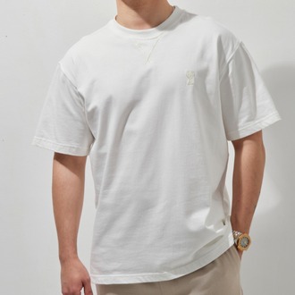 AMİ Nakışlı T-Shirt White