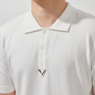 A+ VALENTINO Polo Yaka T-Shirt White