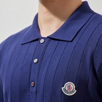 Moncler Polo Yaka T-Shirt Navy Blue