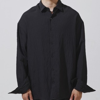 Babylon Oversize Keten Gömlek - Black