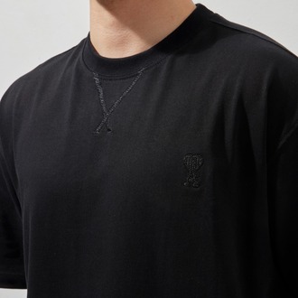 AMİ Nakışlı T-Shirt Black