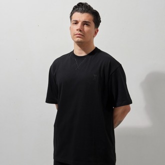 AMİ Nakışlı T-Shirt Black