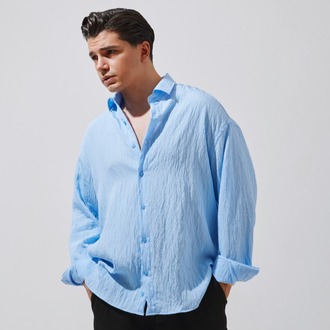 Babylon Paris Oversize Çizgili Gömlek - Blue