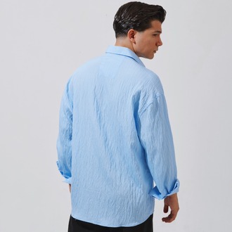 Babylon Paris Oversize Çizgili Gömlek - Blue