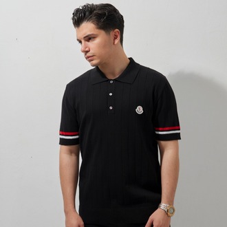 Moncler Polo Yaka T-Shirt Black