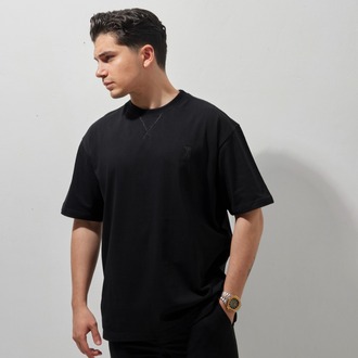 AMİ Nakışlı T-Shirt Black